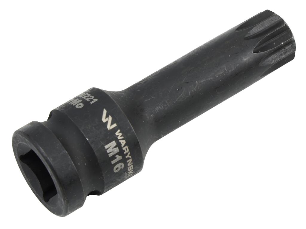 Nasadka udarowa 1/2", bit spline M16 ze stali CrMo, Waryński