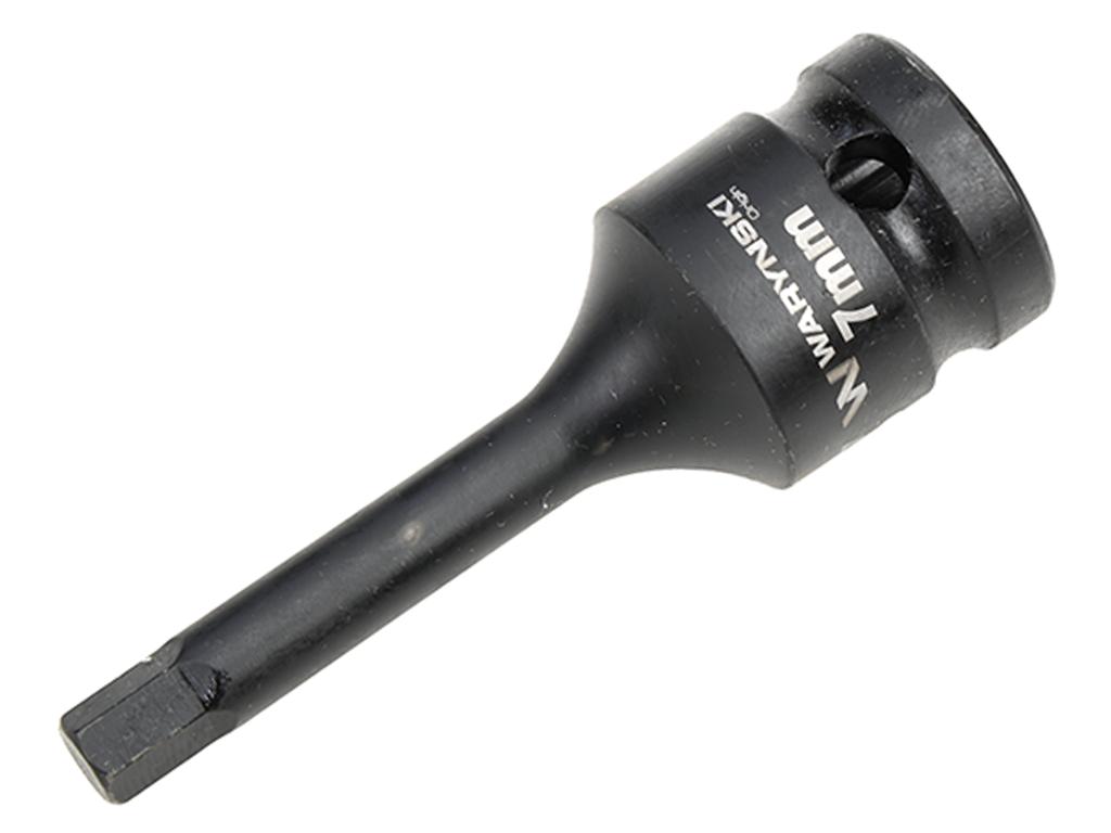 Nasadka udarowa 1/2", imbusowa 7mm hex H7 ze stali CrMo , Waryński