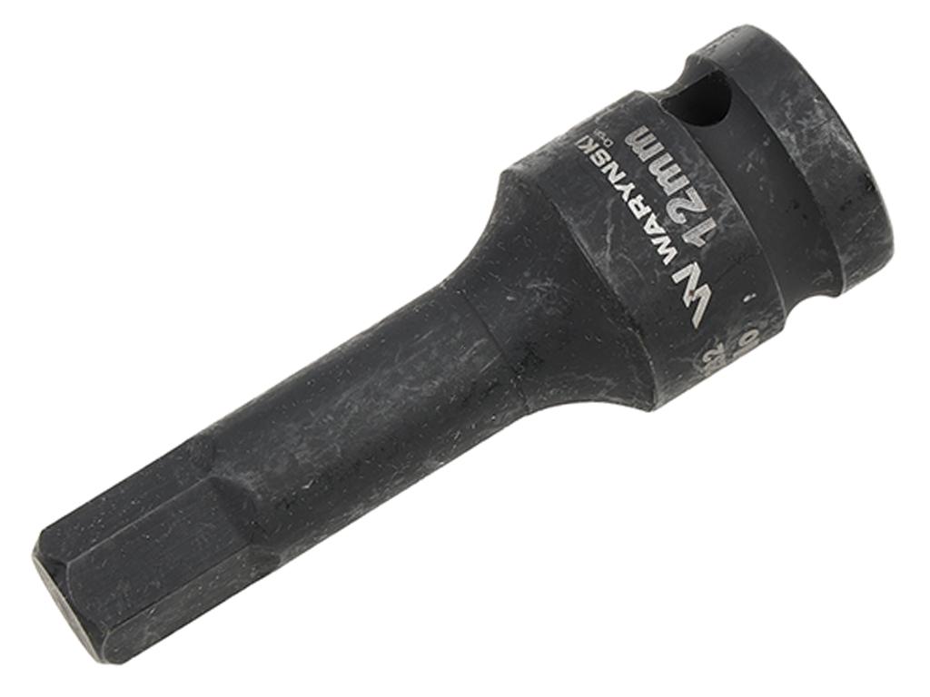 Nasadka udarowa 1/2", imbusowa 12mm hex H12 ze stali CrMo, Waryński