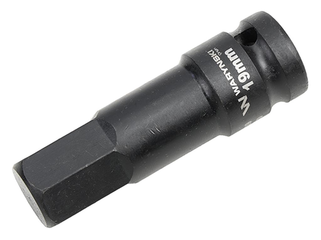 Nasadka udarowa 1/2", imbusowa 19mm hex H19 ze stali CrMo, Waryński