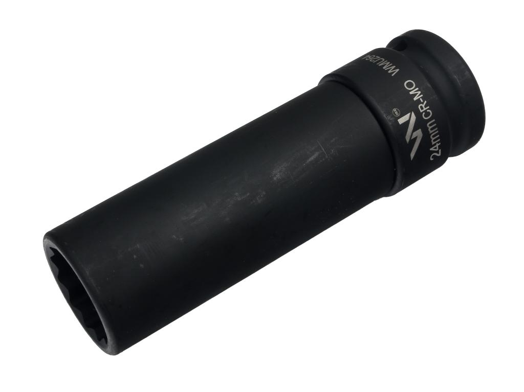 Nasadka udarowa 3/4" dwunastokątnaze stali CrMo 24mm bardzo długa D120 SLIM Waryński