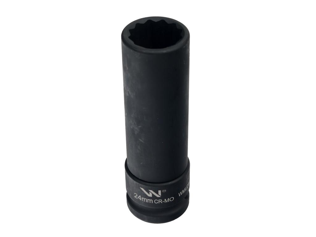 Nasadka udarowa 3/4" dwunastokątnaze stali CrMo 24mm bardzo długa D120 SLIM Waryński