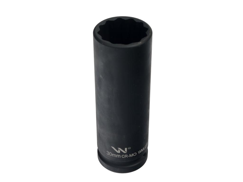 Nasadka udarowa 3/4" dwunastokątna ze stali CrMo 30mm bardzo długa D120 SLIM Waryński