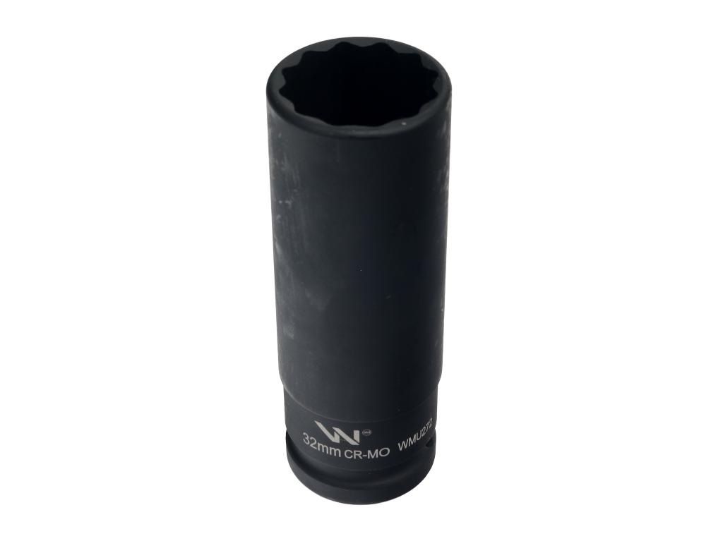 Nasadka udarowa 3/4" dwunastokątna ze stali CrMo 32mm bardzo długa D120 SLIM Waryński