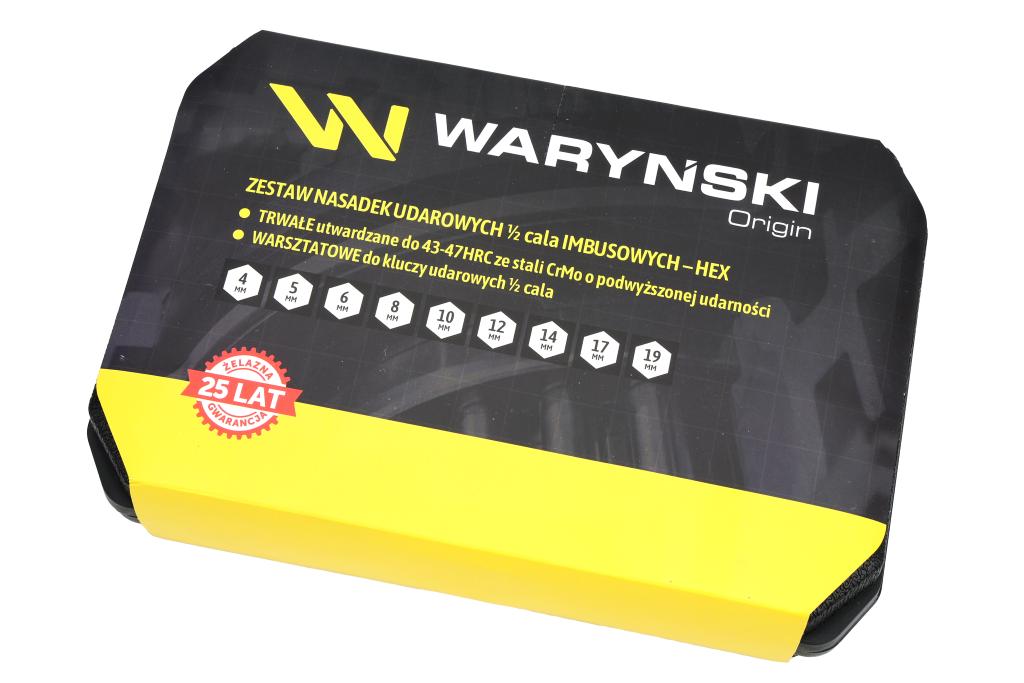 Zestaw nasadek udarowych 1/2 imbusowych ze stali CrMo H4-H19 HEX 9 el Waryński