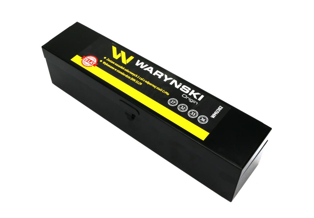 Zestaw nasadek udarowych  1"  4 cz. 27. 32. 33. 36 mm ze stali CrMo  DIN 3129 Waryński