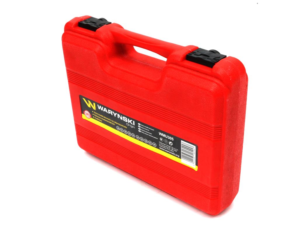 Zestaw nasadek udarowych  1"  10 cz. 24. 27. 30. 32. 33. 34 .36. 38. 41. 46  mm ze stali CrMo DIN 3129 Waryński
