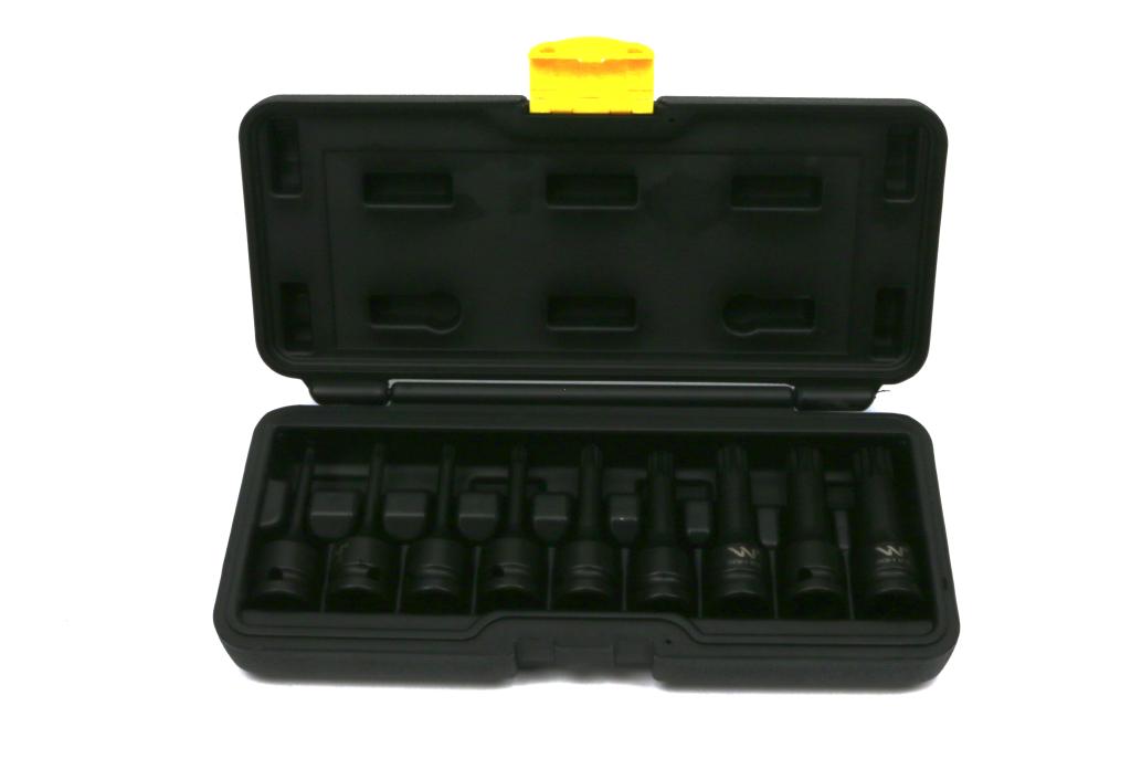 Zestaw nasadek udarowych 1/2 typu SPLINE  9 el  Waryński