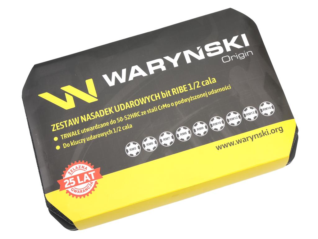 Zestaw nasadek, udarowych 1/2 typu RIBE ze stali CrMo 9 el., Waryński