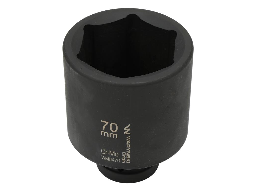 Nasadka udarowa, sześciokątna 1" bardzo długa 70mm CrMo d.125mm, Waryński