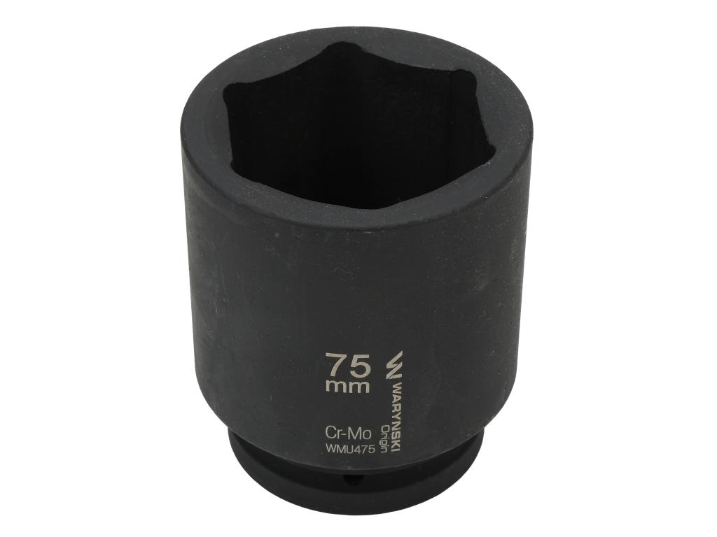 Nasadka udarowa, sześciokątna 1" bardzo długa 75mm CrMo d.125mm, Waryński