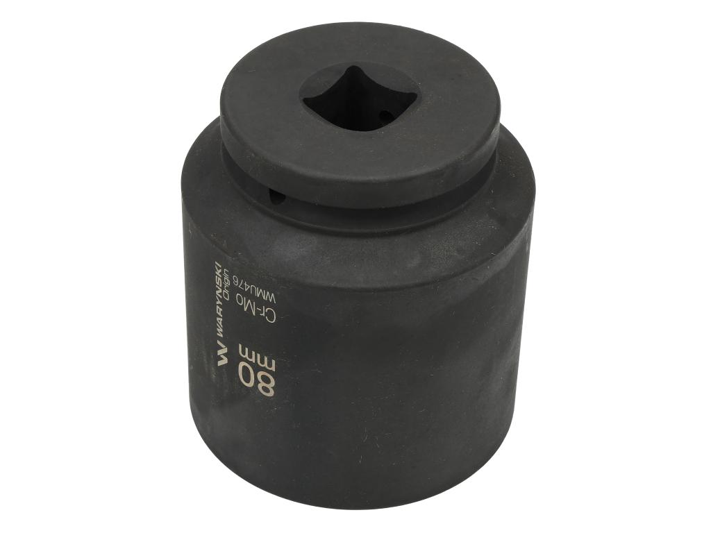 Nasadka udarowa, sześciokątna 1" bardzo długa 80mm CrMo d.125mm, Waryński
