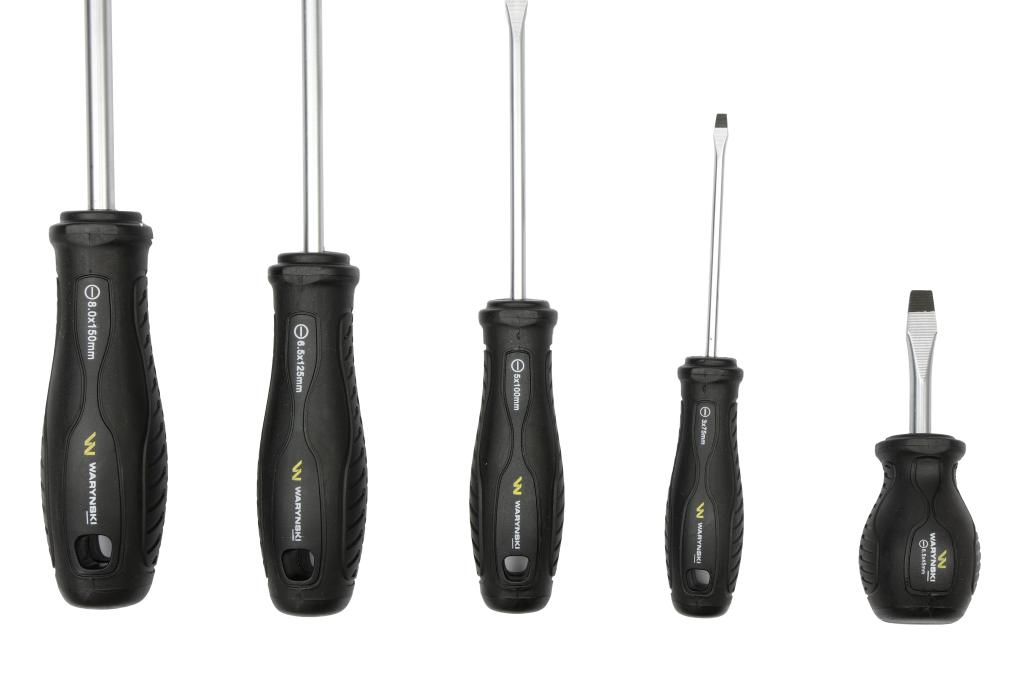 Zestaw wkrętaków ze stali odpornej na skręcanie SVCM 10 szt z hartowanymi grotami Waryński