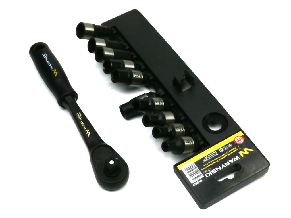 Zestaw L nasadek 1/2 z grzechotką   8 9 10  11 12 13 14 15 16 17 mm  11 el Waryński