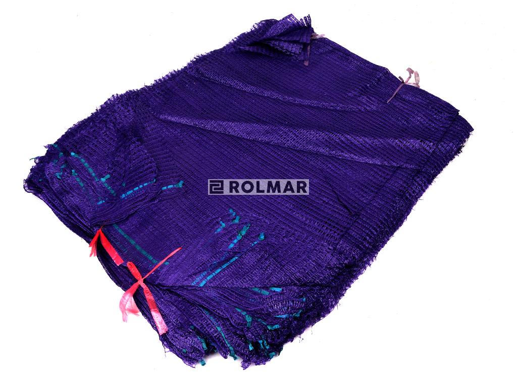 Worek raszlowy 25-30kg z zaciągiem fioletowy ( opakowanie zawiera 100 szt.)