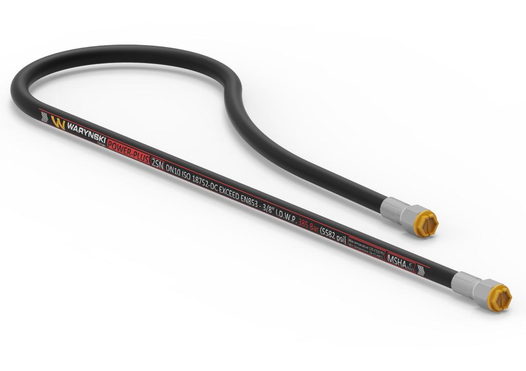 Przewód hydrauliczny gładki POWER-PLUS 385 bar DN10-2SN L-2000mm AA M20x1.5 proste 38.5MPa Waryński
