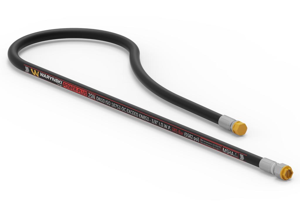 Przewód hydrauliczny gładki POWER-PLUS 385 bar DN10-2SN L-1500mm AB M18x1.5 proste 38.5MPa Waryński