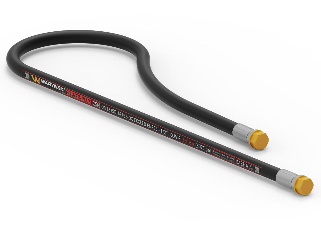 Przewód hydrauliczny gładki POWER-PLUS 350 bar DN12.5-2SN L-1000mm BB M22x1.5 proste 35.0MPa Waryński