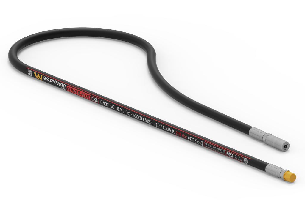 Przewód hydrauliczny do smarownicy gładki POWER-PLUS 290 bar DN06-1SN L-4000mm M10x1 (10026231) 29.0MPa Waryński