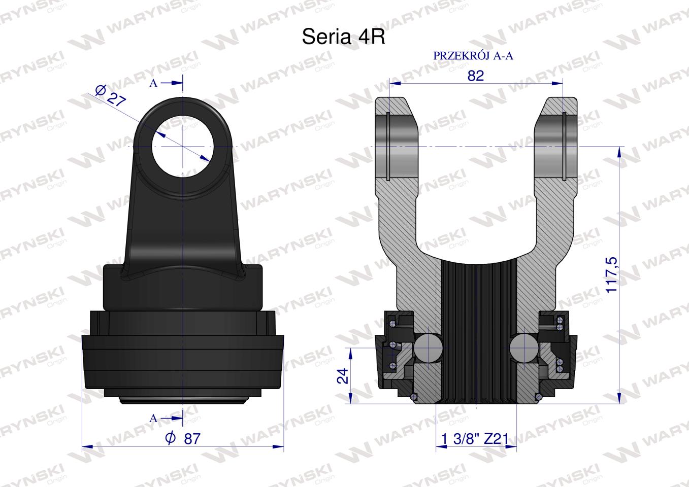Widłak z pierścieniem 1 3/8 Z21 - 27X82 Seria 4R CE2020 Waryński