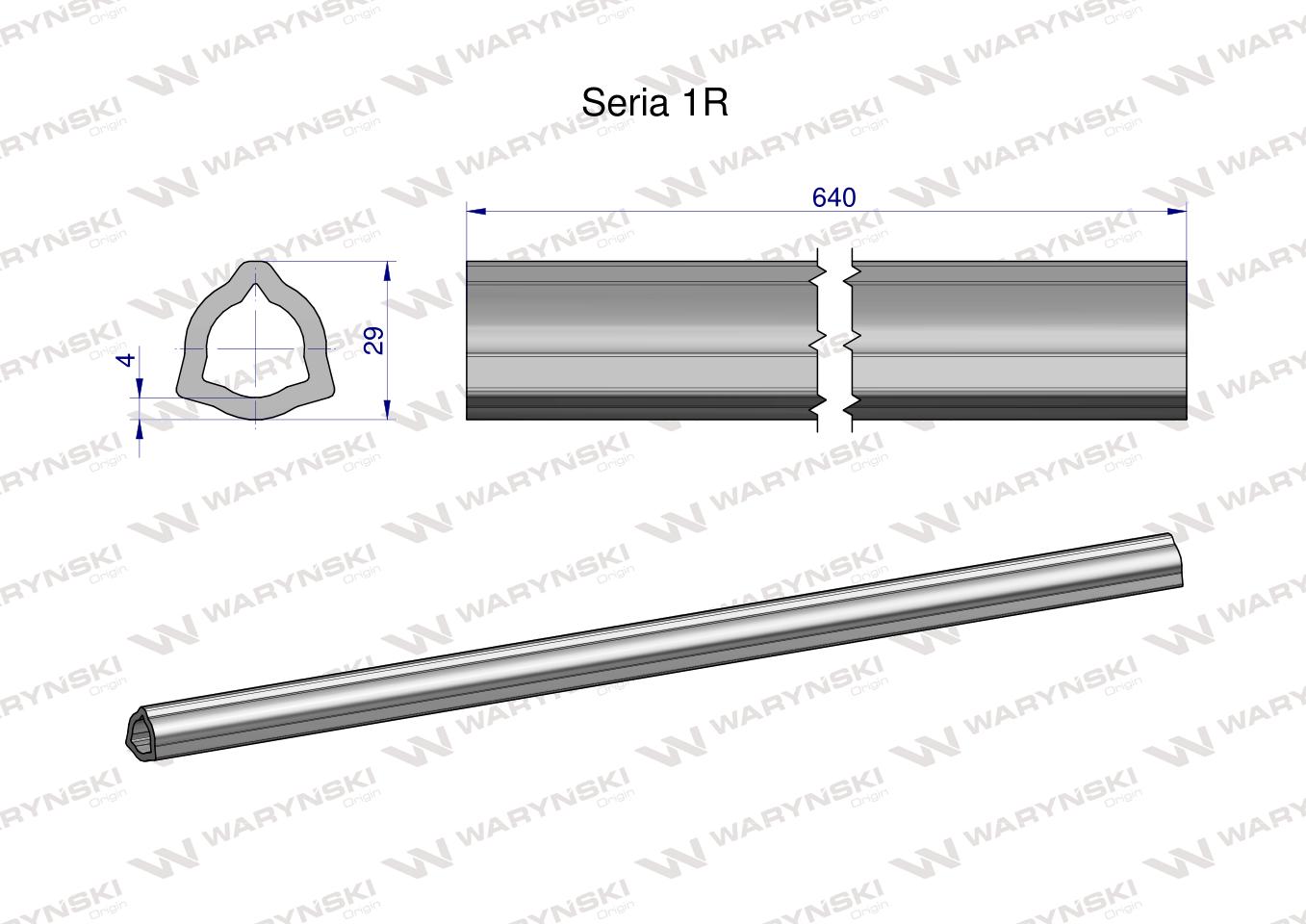 Rura wewnętrzna Seria 1R do wału 760 przegubowo-teleskopowego 29x4 mm 640 mm WARYŃSKI