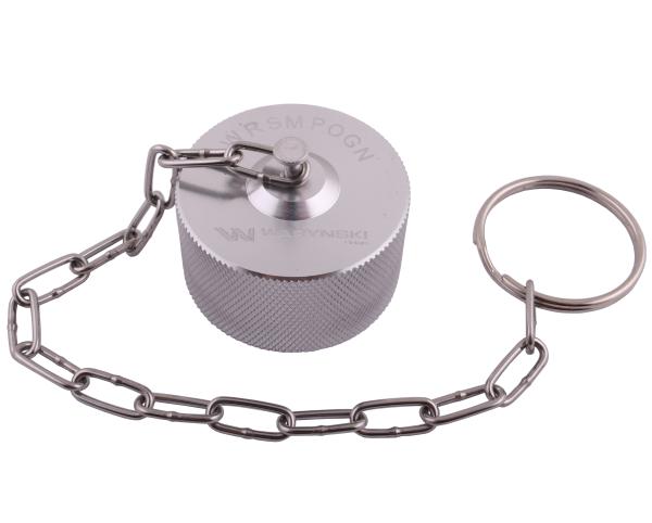 Pokrywa aluminiowa (korek, zaślepka) z gwintem wewnętrznym wkręcany do zaworów skręcanych - gniazd serii WRS Waryński ( sprzedawane po 5 )