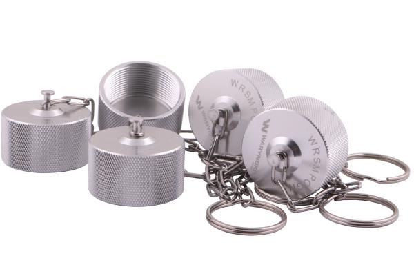 Pokrywa aluminiowa (korek, zaślepka) z gwintem wewnętrznym wkręcany do zaworów skręcanych - gniazd serii WRS Waryński ( sprzedawane po 5 )