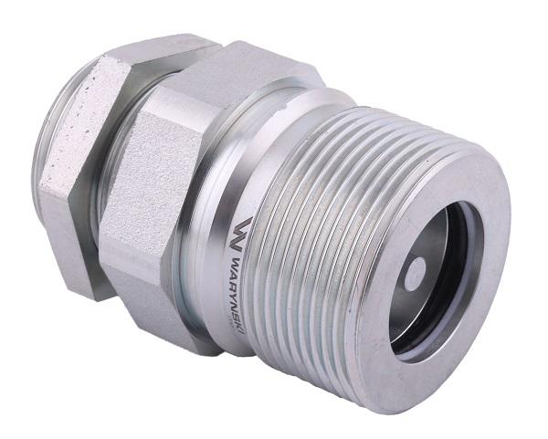 Szybkozłącze hydrauliczne skręcane (motylkowe) gniazdo G1"BSP gwint wewnętrzny 250bar Waryński