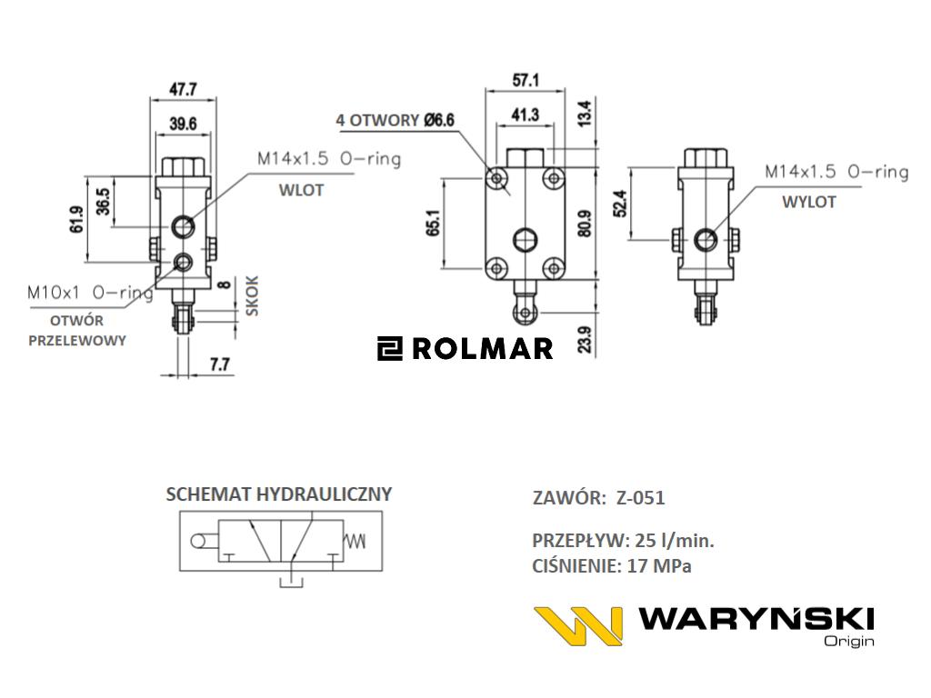 Zawór hydrauliczny ZSSV05X1 (Z-051) Waryński